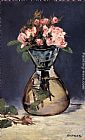 Moss Roses In A Vase by Eduard Manet